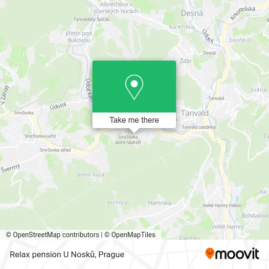 Карта Relax pension U Nosků
