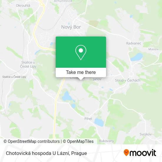 Карта Chotovická hospoda U Lázní