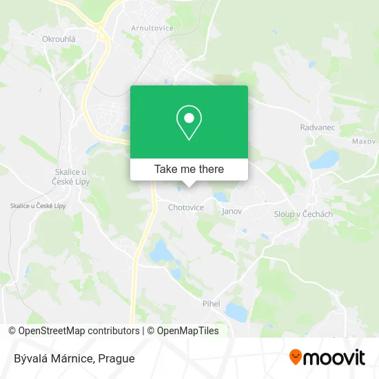 Карта Bývalá Márnice