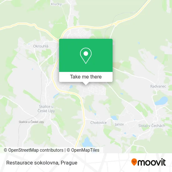 Карта Restaurace sokolovna