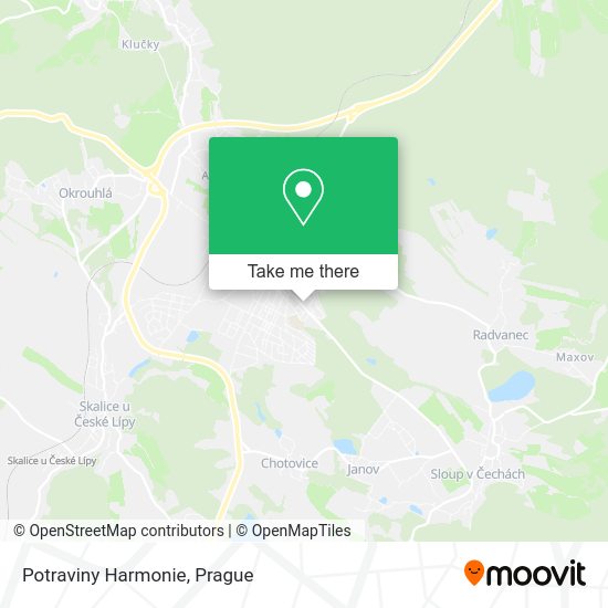 Карта Potraviny Harmonie