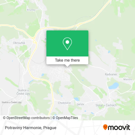 Карта Potraviny Harmonie