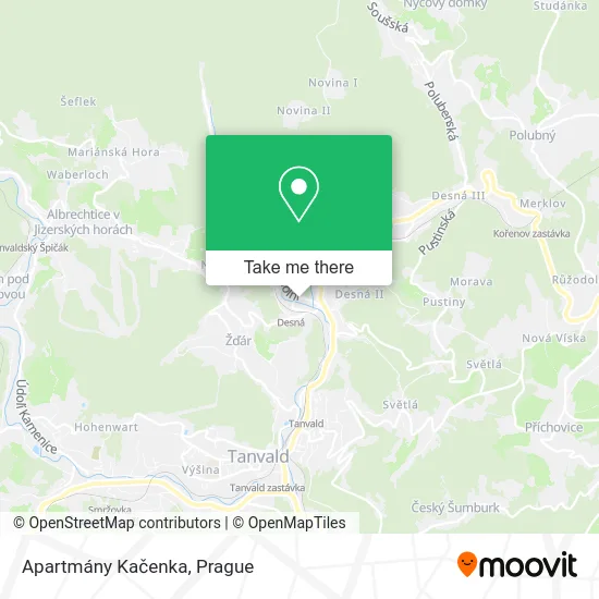 Карта Apartmány Kačenka