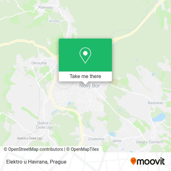 Карта Elektro u Havrana
