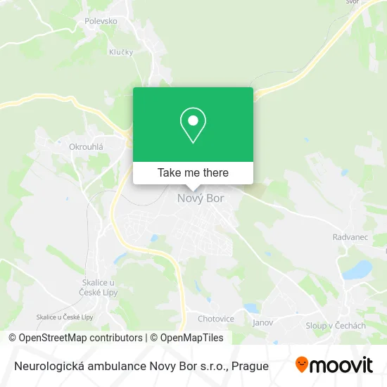 Карта Neurologická ambulance Novy Bor s.r.o.
