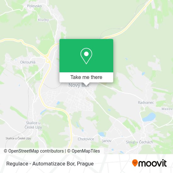 Карта Regulace - Automatizace Bor