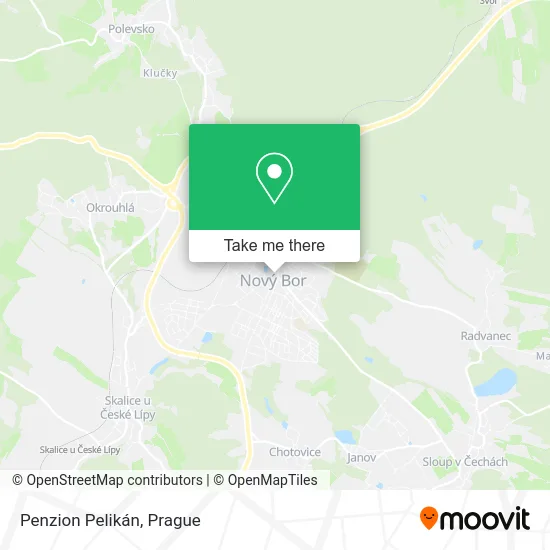 Карта Penzion Pelikán