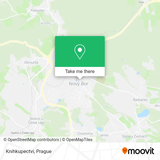 Карта Knihkupectvi