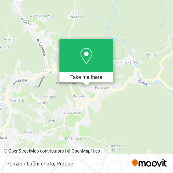 Карта Penzion Luční chata