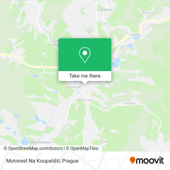 Карта Motorest Na Koupališti