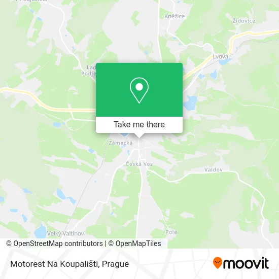Карта Motorest Na Koupališti