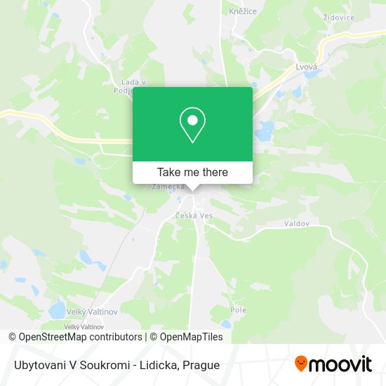 Карта Ubytovani V Soukromi - Lidicka