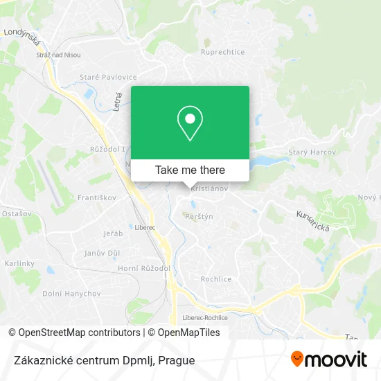 Карта Zákaznické centrum Dpmlj