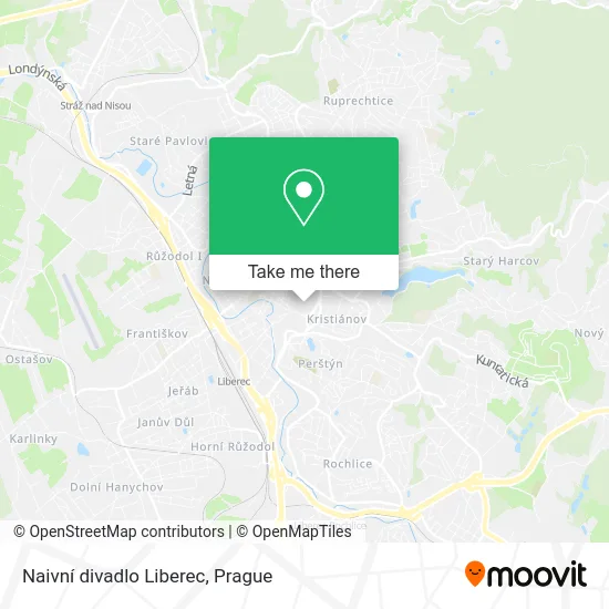 Карта Naivní divadlo Liberec