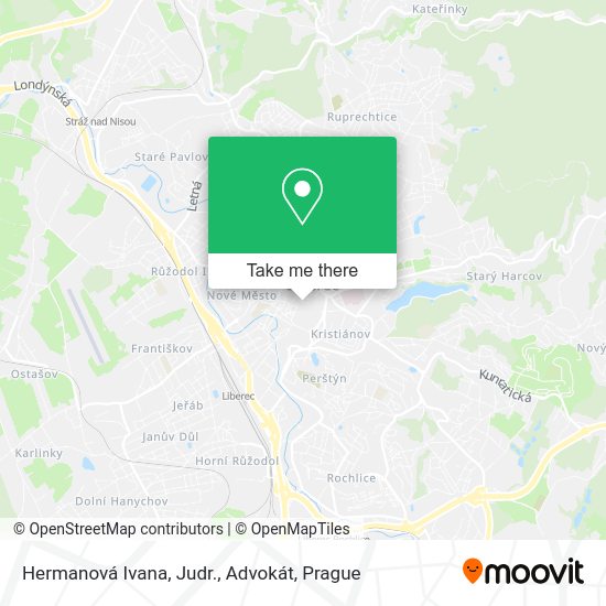 Карта Hermanová Ivana, Judr., Advokát