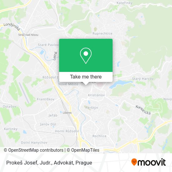 Карта Prokeš Josef, Judr., Advokát