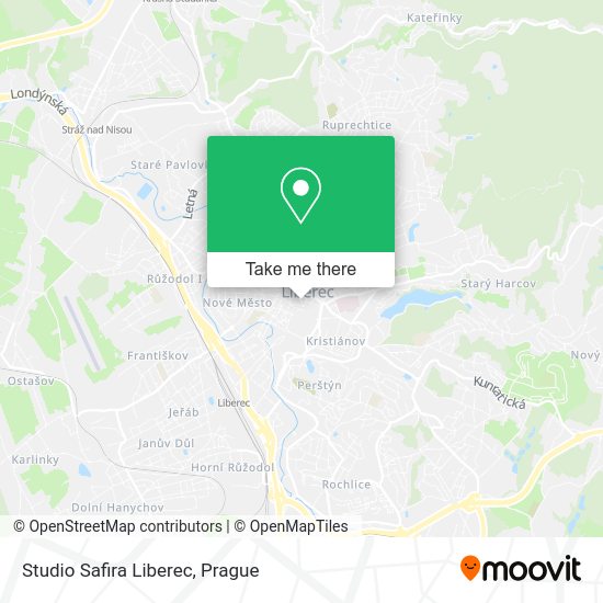 Карта Studio Safira Liberec