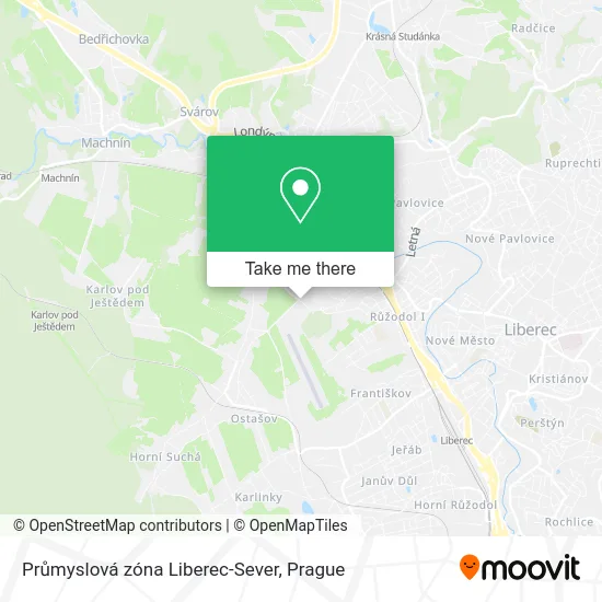 Карта Průmyslová zóna Liberec-Sever