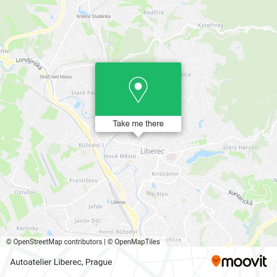 Карта Autoatelier Liberec