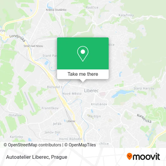 Autoatelier Liberec map