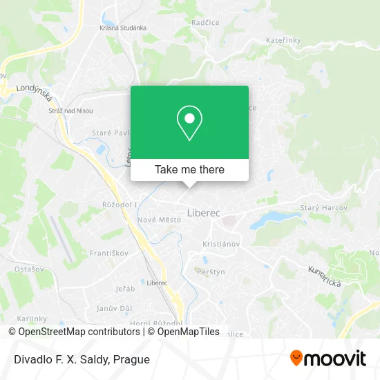 Divadlo F. X. Saldy map