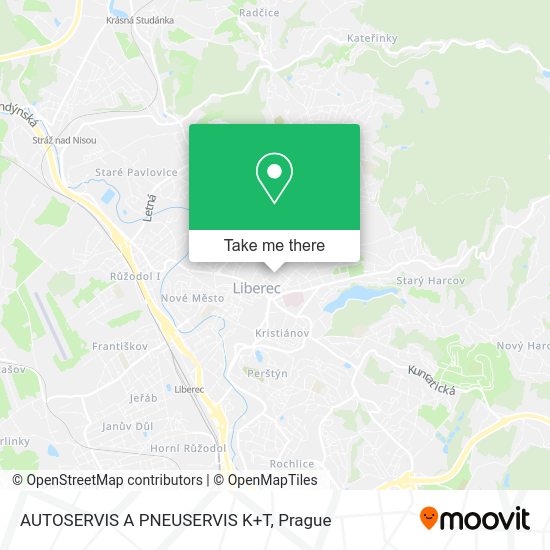 Карта AUTOSERVIS A PNEUSERVIS K+T