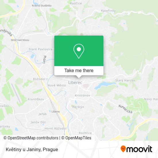 Květiny u Janiny map