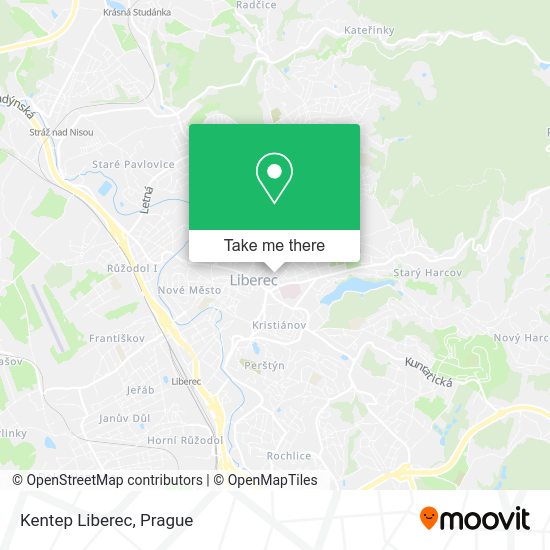 Kentep Liberec map
