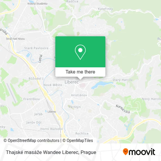 Карта Thajské masáže Wandee Liberec