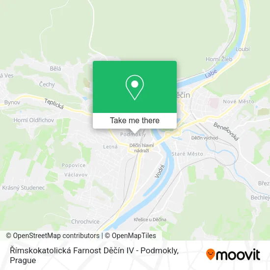 Карта Římskokatolická Farnost Děčín IV - Podmokly