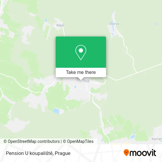 Карта Pension U koupaliště