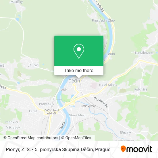 Карта Pionýr, Z. S. - 5. pionýrská Skupina Děčín