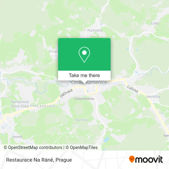 Карта Restaurace Na Ráně