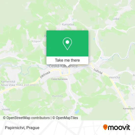 Карта Papirnictvi