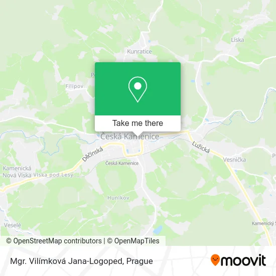 Карта Mgr. Vilímková Jana-Logoped