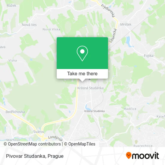 Карта Pivovar Studanka