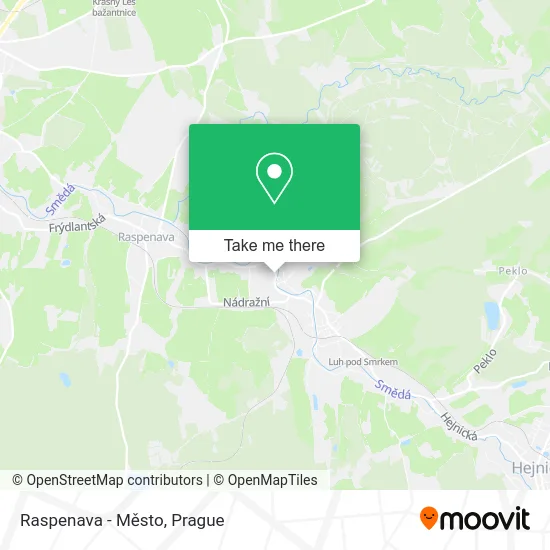 Карта Raspenava - Město
