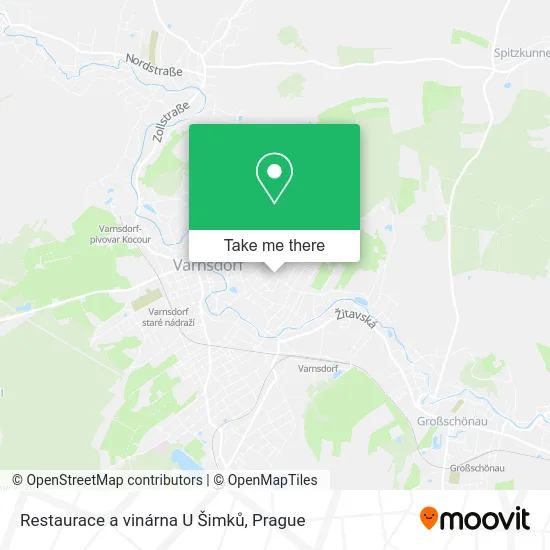 Карта Restaurace a vinárna U Šimků