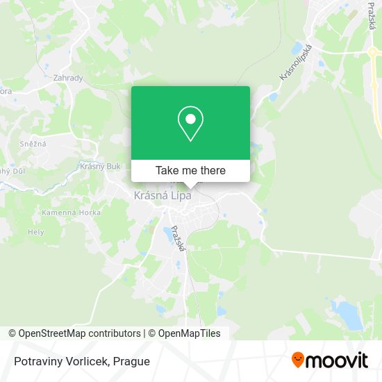 Карта Potraviny Vorlicek