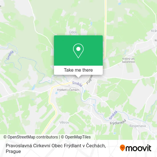 Карта Pravoslavná Cirkevní Obec Frýdlant v Čechách