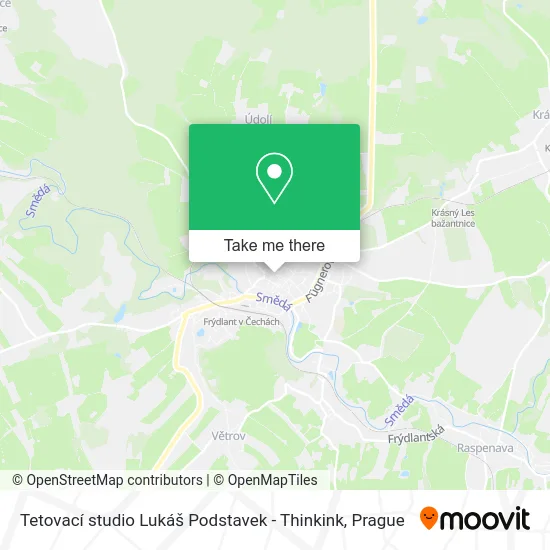 Карта Tetovací studio Lukáš Podstavek - Thinkink