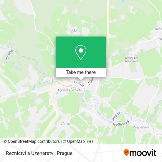 Карта Reznictvi a Uzenarstvi