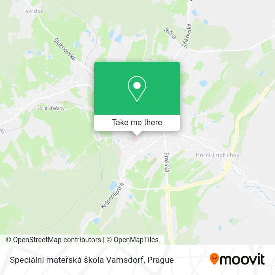 Карта Speciální mateřská škola Varnsdorf