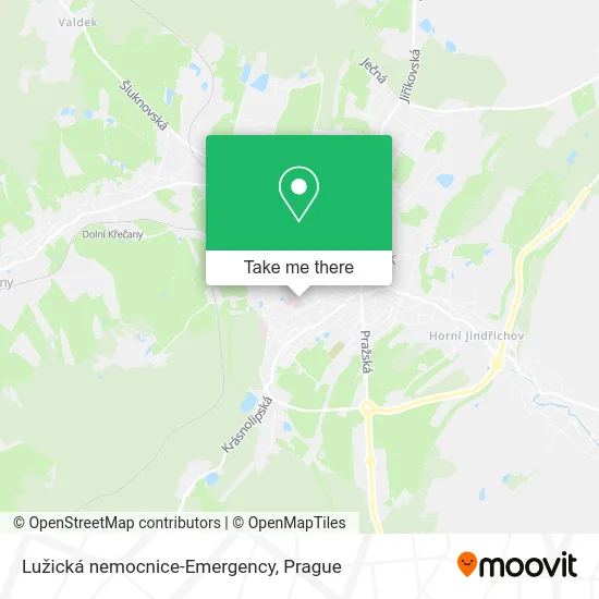Карта Lužická nemocnice-Emergency