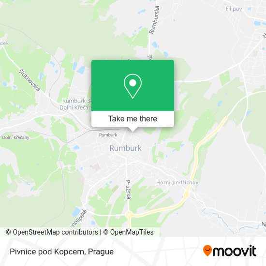 Карта Pivnice pod Kopcem