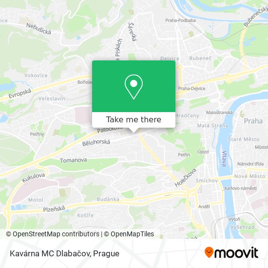 Kavárna MC Dlabačov map