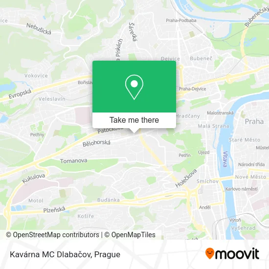 Карта Kavárna MC Dlabačov