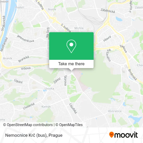 Карта Nemocnice Krč (bus)