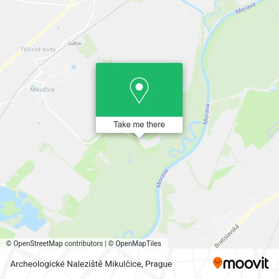 Карта Archeologické Naleziště Mikulčice