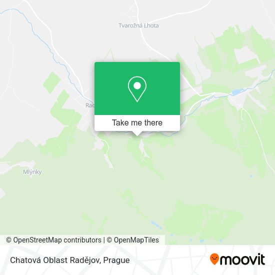 Карта Chatová Oblast Radějov